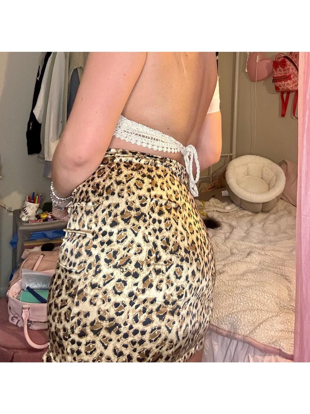 Free people leopard print satin